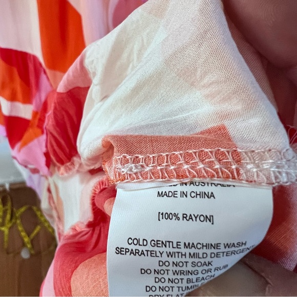 Abel the Label orange geo print high low dress - Picture 9 of 9